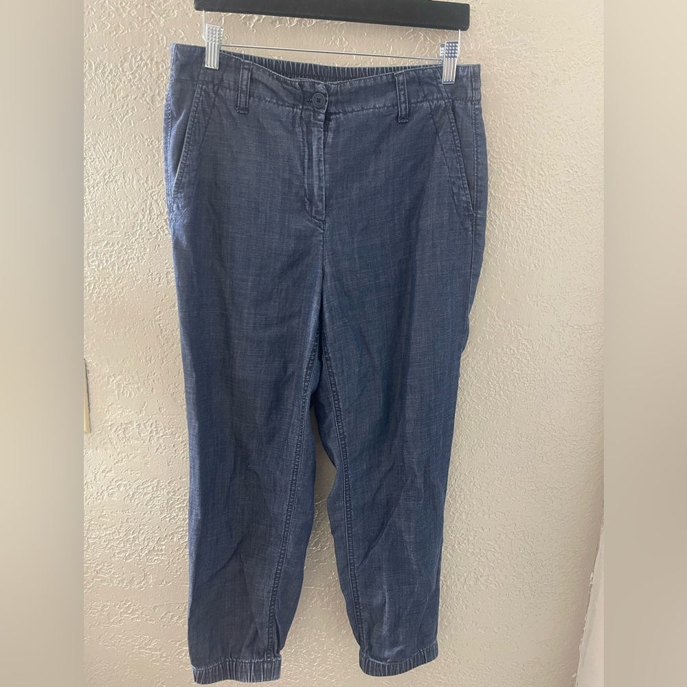 Talbots Women’s Blue Chambray Jogger Pants Size 30 waist